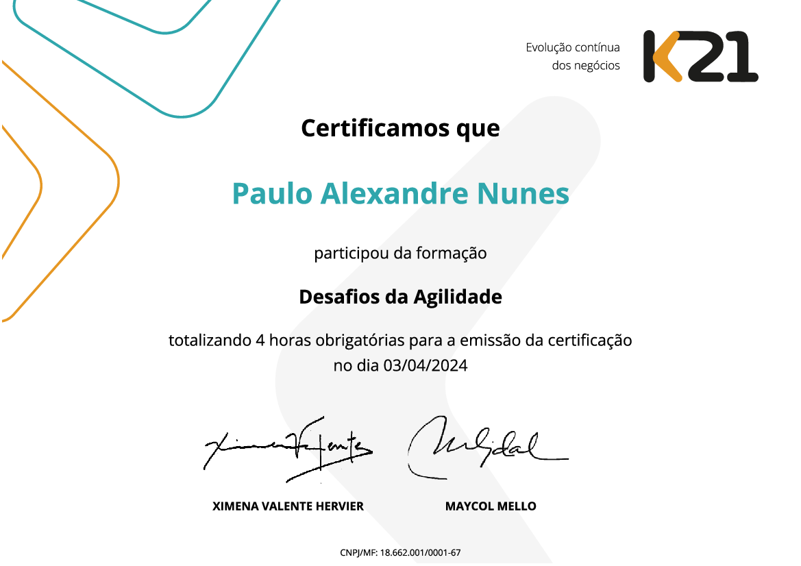 Certificado K21